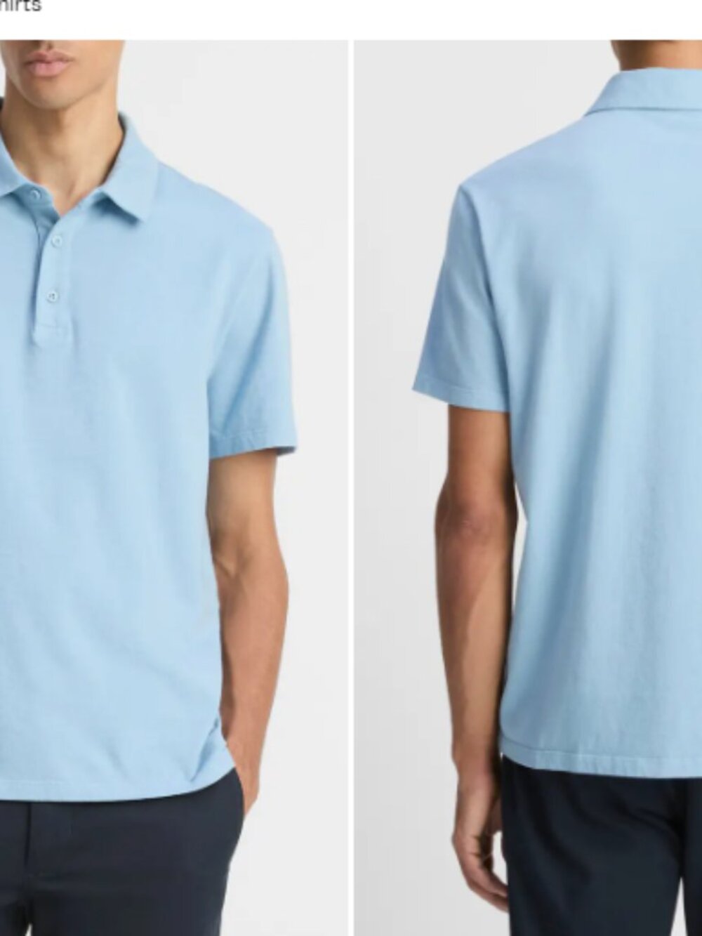 Vince Sky Blue 100% Cotton Men's XL Polo NWT